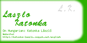 laszlo katonka business card