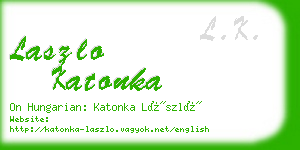 laszlo katonka business card